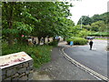 Scene in the car park of the Craster Tourist Information Centre