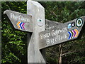 NN5407 : Signpost at Glen Finglas Estate by Mags49