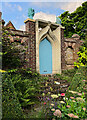 TQ9457 : Door in the wall, Doddington Place Gardens by Paul Harrop