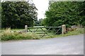 Gateway on NE side of B6412 giving access to Bantyhill Wood