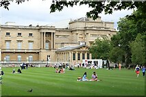 TQ2879 : View of Buckingham Palace from the lawn #2 by Robert Lamb