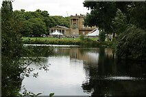 TQ2879 : View of Buckingham Palace across the lake in Buckingham Palace Gardens by Robert Lamb