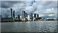 Canary Wharf from Thames river boat