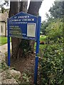 Catholic Church information board, Nympsfield, Gloucestershire