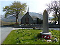 The parish church of St Gwynin and war memorial at Dwygyfylchi