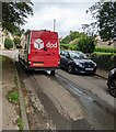 DPD red van, Front Street, Nympsfield, Gloucestershire