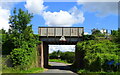 Railway bridge over the lane towards Plaistow