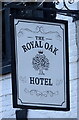 Sign for the Royal Oak Hotel, Ledbury