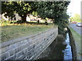 The Beck running alongside the churchyard wall, Ruskington