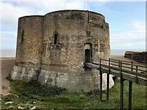 TM4654 : Martello tower south of Aldeburgh by Richard Humphrey