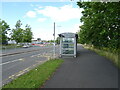 Bus stop and shelter on Hubble Road, Cheltenham