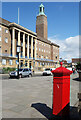 TG2208 : Post Box and City Hall by Des Blenkinsopp