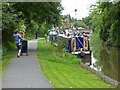 SO8557 : Narrowboats at Perdiswell on the Worcester and Birmingham Canal by Chris Allen