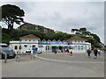 Toilets and shop at Branksome Chine Beach, near Poole