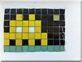 SP3166 : Space Invader mosaic, Arlington Avenue, Leamington Spa by A J Paxton