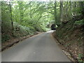 Rotherfield Lane approaching the bridge carrying the A267