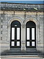 SH5872 : Doors at Penrhyn Hall, Bangor by Meirion