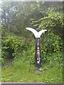 Millennium Milepost on Colliers Way NCN24 at Writhlington