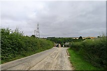 SK9233 : Entrance lane to Grantham Water Works at Salter's Ford by Tim Heaton