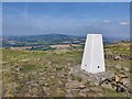 SO5977 : Triangulation pillar on Titterstone Clee Hill by Mat Fascione