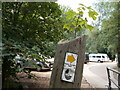 TL2270 : Ouse Valley Way sign next to the Caravan Park by Peter S