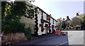 NY4654 : Roadworks outside The Wheatsheaf at bend in B6263 by Roger Templeman