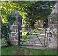 ST4597 : Churchyard entrance gate, Newchurch, Monmouthshire by Jaggery