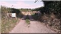 Footpath from east side of minor road NW of Cumwhinton