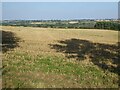 Stubble field and Cherwell valley