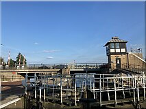 TM5292 : Bridge and lock at the entrance to Oulton Broad by Chris Holifield