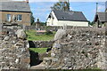 Stone stile in churchyard wall, Kemeys Commander