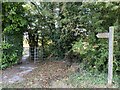 Public footpath and kissing gate