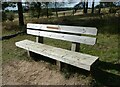 TL9386 : Celebratory bench on the Peddars Way by Basher Eyre