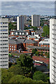 Canal and tower blocks in Birmingham City Centre