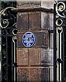 ST4793 : Edward Joseph Lowe FRS blue plaque, Shirenewton by Jaggery