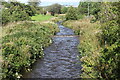 Afon Lliedi above road bridge, Heol Goffa