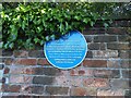 Blue plaque on Gledhow Lane