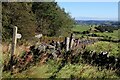 Bridleway heading down to Hall Green and Cotton Stones