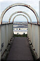 SH9780 : Footbridge to Golden Sands Holiday Park by Stephen McKay