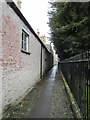 Footpath alongside the churchyard, Shepton Mallett