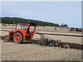 NT8434 : Case tractor and trailed plough at Mindrum Mill by James T M Towill