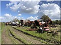 A jumble of old farm machinery at Huson Farm