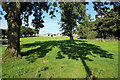 Farm buildings by Flagg Hall