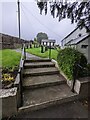 Steps up to Mount Zion Baptist churchyard, Glascoed, Monmouthshire