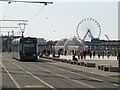 SD3036 : Tram on Blackpool seafront by Malc McDonald