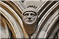 Lichfield Cathedral: South wall blind arcade head stop 2