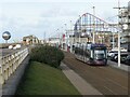 SD3032 : Tram near Starr Gate, Blackpool by Malc McDonald