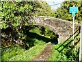 Bridge over the Monmouthshire-Brecon Canal, and cycle route 47 sign, Rogerstone