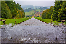 SK2670 : Looking down the cascade at Chatsworth by Peter Moore