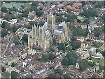 SK9771 : Lincoln Cathedral: aerial 2021 (6) by Simon Tomson